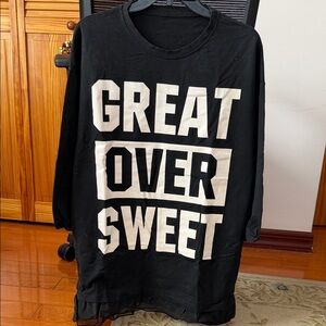 Black Oversized Graphic Shirt